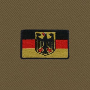 Aufnäher mit deutscher Flagge - von schamanen besticktes Aufnäher zum Aufbügeln - langlebiges Nationalabzeichen, Tennessee Crafted, Uniform & Rucksackausrüstung