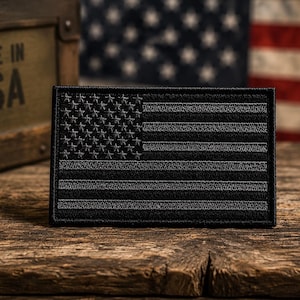 American Flag Patch Veteran Made - Tactical Military Badge - Iron-On or Sew-On, Durable Embroidery, USA Pride