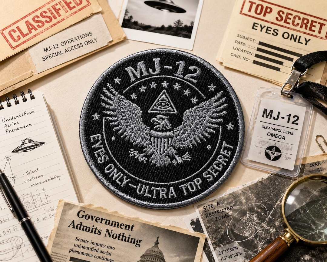 Majestic 12 Clearance Patch/iron-on Patch/mj12/paranormal Badge