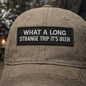 What a Long Strange Trip It’s Been Patch/Iron-On Patch/Biker Vest/Travel Souvenir/Embroidered Sew-On Applique for Clothing Backpack Jacket