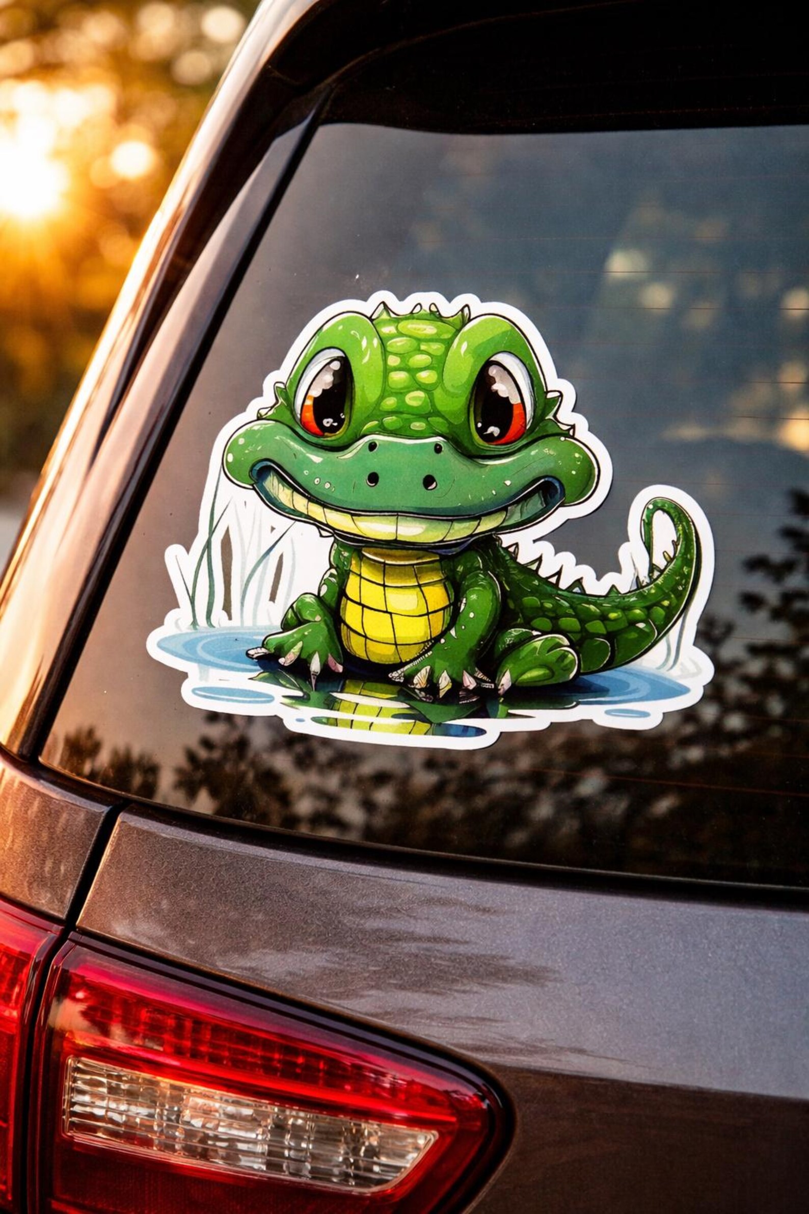Cute Baby Alligator Sticker - Car Truck Window Bumper Graphics ...