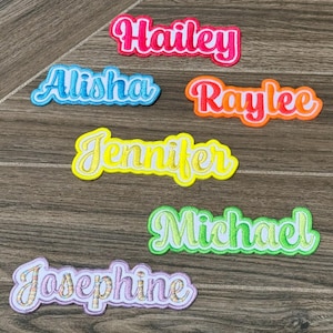 Custom Name Patch Embroidered, Colorful Custom Name Patches, Sew On ...