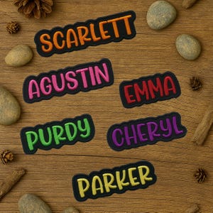 Personalized Name Patch Embroidered, Custom Text Patches Embroidered, Sew On/Iron On Patch Applique for Clothes Hats Backpacks