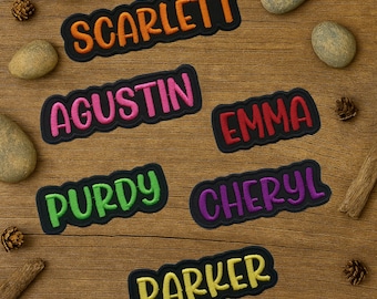 Personalized Name Patch Embroidered, Custom Text Patches Embroidered, Sew On/Iron On Patch Applique for Clothes Hats Backpacks