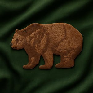 Grizzly Bear Patch/Iron-on Patch/Wild Animals Patch/Animal Badge/Nature Patch/Park Patch/Animal Lover Gift/Decorative Patch/Wildlife