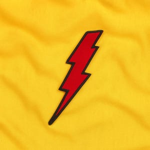 Lightning Bolt Patch/Iron-On Patch/Embroidered Sew-On Applique for Kids Costume, Superhero Gifts, Zeus, Storm, Comic Book, Halloween, Surfer