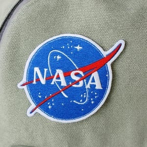 NASA Logo Patch/Aufnäher zum Aufbügeln/Wissenschaftsabzeichen/Astronaut/Sterne & Planeten/Gestickte Aufnäher für Kleidung Weste/Jacke Rucksack Ausrüstung