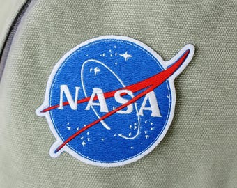 NASA Logo Patch/Iron-On Patch/ Science Badge/Astronaut/Stars & Planets/Embroidered Sew-On Applique for Clothing Vest/Jacket Backpack Gear