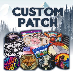 CUSTOM Embroidered Patch - Up To 11" - Iron/Sew-on/Hook - Personalized Business Logo - Your Design for Gifts Art Projects Bags Hats Clothing