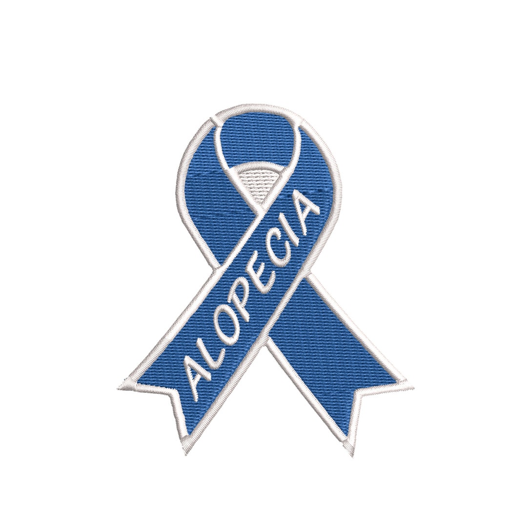 Alopecia Awareness Royal Blue Ribbon Patch Embroidered Ironon Etsy