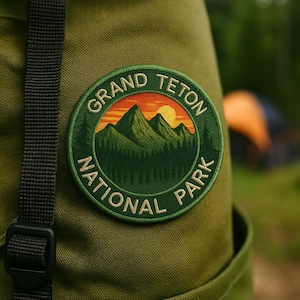 Grand Teton Park Patch/Half Dome Patch/Natur Abzeichen/Bügelbild/Sew-On Patches für Kleidung Weste Jacke Hüte Hüte Rucksack/Camping Zubehör