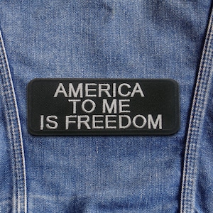 Amerika für mich ist Freiheit Aufnäher gestickt Aufnäher für Jacke & Rucksack, USA Pride Abzeichen, Vaterländisches Geschenk, Militärische Unterstützung