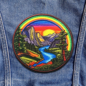 Yosemite Park Patch/Iron-on Nature Badge/Decorative Patch/Nature Lover Gift/Sew-on Patch/DIY Embroidery/Wildlife Patch/Camping/Hiking Trails