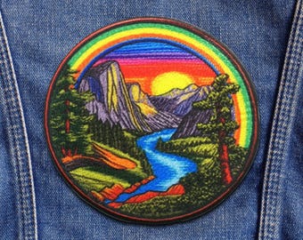 Yosemite Park Patch/Iron-on Nature Badge/Decorative Patch/Nature Lover Gift/Sew-on Patch/DIY Embroidery/Wildlife Patch/Camping/Hiking Trails