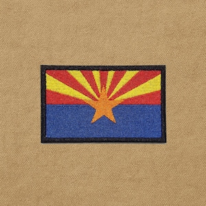 Arizona State Flag Patch Emblem Applique Embroidered Iron-on  Banner Souvenir, Travel Gifts, Patch for Backpacks & Jackets, and Clothing