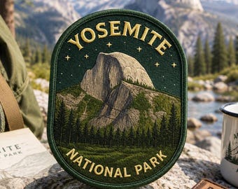 Yosemite National Park Patch/Iron-On Patch/Starry Sky/Nature Badge/Hiking & Camping/Souvenir/Sew-On Applique for Clothing Jacket Backpack