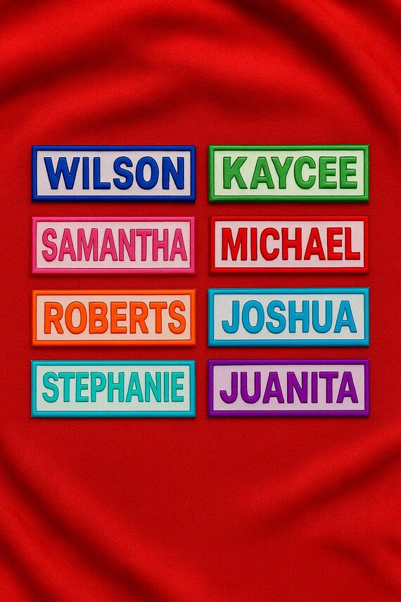 Custom Name Patch Versatile "YOUR NAME" Personalized Name Tag Embroidered Iron-on/Sew-on Applique Uniform Clothing Jacket Vest Costume Badge