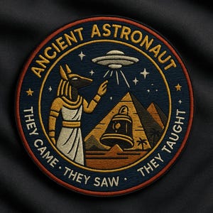 Ancient Astronaut Patch/Xfiles Patch/UFO Patch/Area-51 Patch/Iron On Patch/Paranormal Patch/Sew-On Applique/Cover-Up/Government Secret
