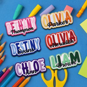 Custom Embroidered Name Patch – Personalized Text Patches | Team Patches Iron-On, Sew-On, Hook & Loop | For Jackets, Hats, Uniforms, Bags