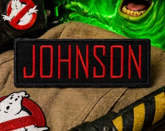 Custom Ghostbusters Your Name Tag Personalized Patch Embroidered DIY Iron-on/Sew-on Applique, Adult Child Toddler, Halloween Costume Uniform