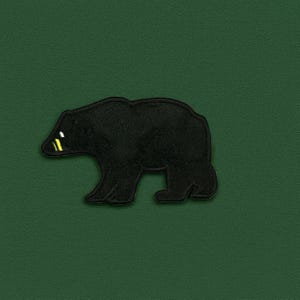 Black Bear Patch/Iron-on Patch/Wild Animals Patch/Nature Gifts/Park Patch/Embroidered Sew-On Applique for Clothing, Vest/Jacket, Backpacks