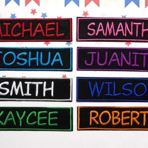 Versatile Name Patch Custom &quot;YOUR NAME&quot; Personalized Name Tag Embroidered Iron-on/Sew-on Applique Uniform Clothing Jacket Vest Costume Badge