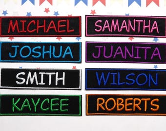 &quot;Vielseitiger Name Patch &quot;&quot;IHR NAME&quot;&quot; Personalisierte Namensschild Gesticktes Aufnähen / Aufnähen Applikation Uniform Kleidung Jacke Weste Kostüm Abzeichen.&quot;