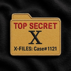 Retro Xfiles Patch/Top Secret/UFO Patch/Area-51 Patch/Iron On Patch/Paranormal Patch/Sew-On Patch Applique/Cover-Up/Government Secrets Patch