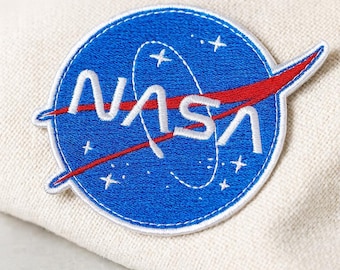 NASA Logo Patch Gestickt Bügelbild Space Patch für Jacken & Rucksäcke, Wissenschaft Abzeichen, Astronaut Patch, Sterne Planeten Sonnensystem