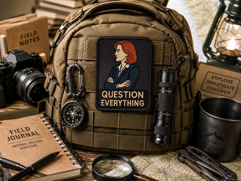 Question Everything Patch/UFO Patch/Area-51 Patch/Iron On Patch/Paranormal Patch/Retro Xfiles Patch/Cover-Up/Government Secrets Patch/Aliens image 2