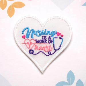 Nurses Patch Embroidered Iron-on Applique for Uniform, Backpack, Clothing, Badge for LPNs & Nursing Grads, Nurse Appreciation Week Gift