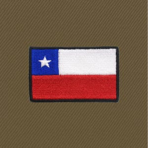Écusson drapeau chilien Emblème sud-américain du Chili brodé thermocollant pour badge de voyage pour équipement et uniformes militaires, sacs à dos, écusson drapeau
