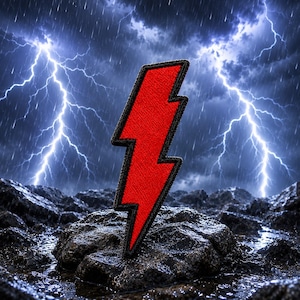 Blixtmärke/Strykmärke/Broderad applikation för barnkläder, superhjältepresenter, Zeus, storm, serietidning, Halloween, surfare