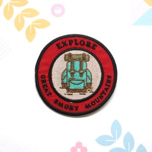 Great Smoky Mountains Park Patch 3.25&quot; Embroidered Iron-On Applique for Backpack & Jacket, Hiking Patch, Nature Badge, Wildlife Patch
