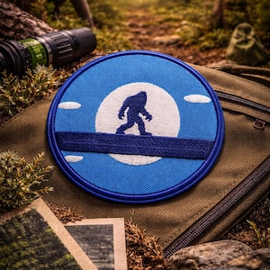 Bigfoot Patch/Iron On Patch/Paranormal Badge/Sasquatch Cryptid Creature Myth/Embroidered Sew-On Applique for Clothing Vest/Jacket Backpacks