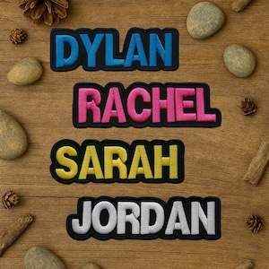 Personalized Name Patch Embroidered, Custom Text Patches Embroidered, Sew On/Iron On Patch Applique for Clothes Hats Backpacks