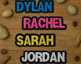 Personalized Name Patch Embroidered, Custom Text Patches Embroidered, Sew On/Iron On Patch Applique for Clothes Hats Backpacks