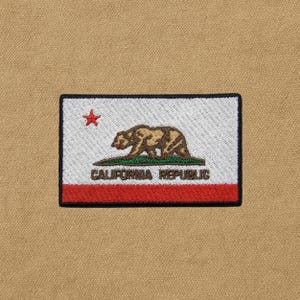 California State Flag Patch Embroidered Iron-on Patch Emblem Applique Republic Emblem for Backpacks & Jackets, Flag Gifts, US State Flags