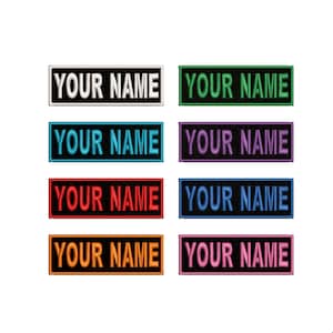 Versatile Name Patch Custom "YOUR NAME" Personalized Name Tag Embroidered Iron-on/Sew-on Applique Uniform Clothing Jacket Vest Costume Badge