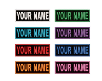 Versatile Name Patch Custom "YOUR NAME" Personalized Name Tag Embroidered Iron-on/Sew-on Applique Uniform Clothing Jacket Vest Costume Badge