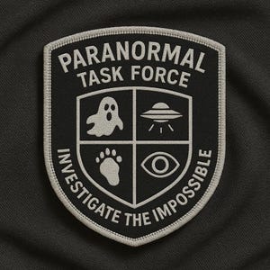 Paranormal Task Force Patch/Iron-On Patch/Night Predator Watch Gift/Legends & Myths/Iron On Patch/UFO Patch/Sew-On Applique for Clothing