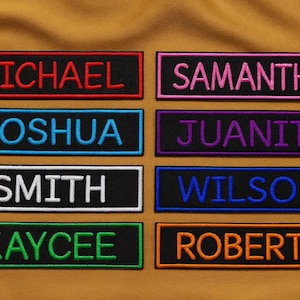 Versatile Name Patch Custom "YOUR NAME" Personalized Name Tag Embroidered Iron-on/Sew-on Applique Uniform Clothing Jacket Vest Costume Badge