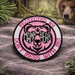 Custom Your Name Patch/Iron-on Patch/Personalized Text Patch/Mama Bear/Embroidered Sew-On Applique for Clothing Vest/Jacket Hats Backpack