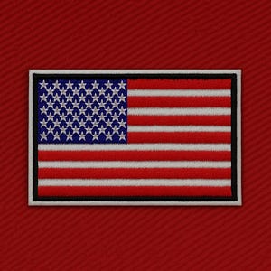 American Flag Embroidered Patch Iron On: Veteran Made Design - Durable Stitching, Tactical Military Style, Sew or Iron-On Application