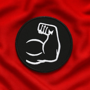 Parche para bíceps, parche para entrenamiento, bordado termoadhesivo para bolsas de gimnasio, ropa, chaquetas, equipo táctico, gorras, mochilas y parches deportivos.