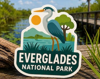 Everglades National Park - Waterproof Vinyl Sticker, UV resistant Decal/Sticker Decal/Vinyl Graphic Nature Decal/Car/Truck/Window/Bumper