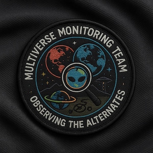 Multiverse Monitoring Team Patch/Xfile Patch/UFO Patch/Area-51 Patch/Iron On Patch/Paranormal Patch/Sew-On Patch/Cover-Up/Government Secret