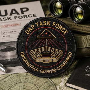 UAP Task Force Patch/UFO Patch/Area-51 Patch/Iron On Patch/Paranormal Patch/XFiles Inspired Patch/Government Secrets Patch/Ancient Aliens