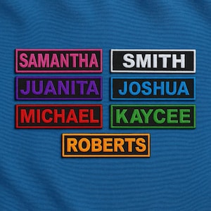 Versatile Name Patch Custom "YOUR NAME" Personalized Name Tag Embroidered Iron-on/Sew-on Applique Uniform Clothing Jacket Vest Costume Badge