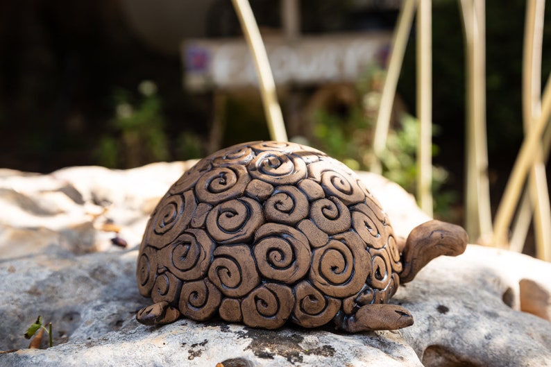 Handmade Ceramic Turtle Garden Decor Etsy